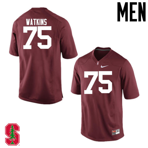 Men Stanford Cardinal #75 Jordan Watkins College Football Jerseys Sale-Cardinal